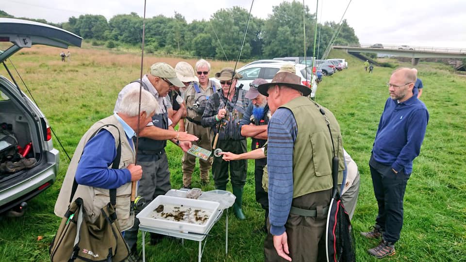 a group of anglers